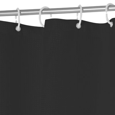 Rideau de douche noir Modern 180 x 200 cm
