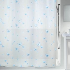 Rideau de douche PEVA BUTTERFLY 180x200cm Bleu Clair Spirella