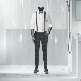 Rideau de douche PEVA DANDY 180x200cm Transparent Spirella