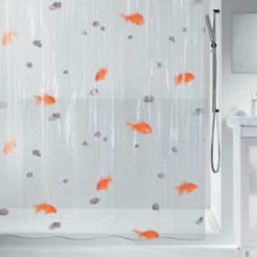 Rideau de douche PEVA GOLDFISH 180x200cm Motif Poissons Spirella