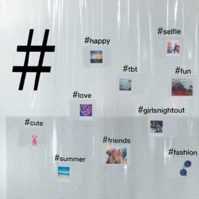 Rideau de douche PEVA HASHTAG 180x200cm Transparent Spirella