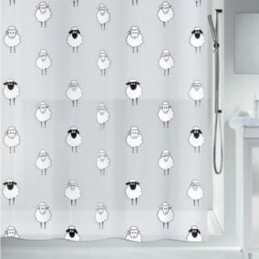 Rideau de douche PEVA LANA 180x200cm Motif Moutons Spirella