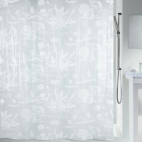 Rideau de douche PEVA RIFF 180x200cm Blanc Spirella