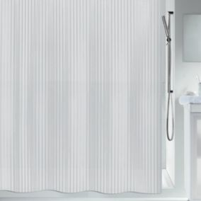 Rideau de douche PEVA TWILL 120x200cm Blanc Spirella