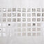 Rideau de douche plastique Peva blanc décor argent 180 x 200 cm Nakina