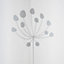 Rideau de douche plastique Peva blanc décor végétal 180 x 200 cm Bolata