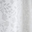Rideau de douche plastique Peva blanc et argent décor feuille blanche 180 x 200 cm Ledava