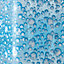 Rideau de douche plastique Peva bleu décor bulle 180 x 200 cm Zuari