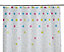 Rideau de douche plastique Peva multicolore décor étoilé 180 x 200 cm Bhama