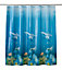 Rideau de douche plastique Peva multicolore décor fond marin 180 x 200 cm Andrano