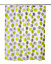Rideau de douche plastique Peva multicolore décor points 180 x 200 cm Suru