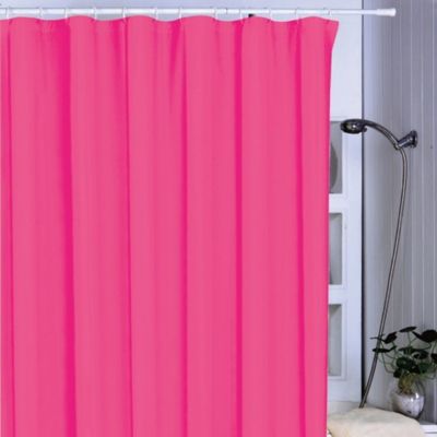Rideau de douche Plastique PVA 180x200cm Rose Fuschia  Anneaux inclus MSV
