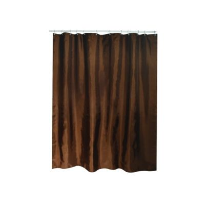Rideau de douche Polyester 180x200cm Chocolat  Anneaux inclus MSV