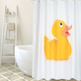 Rideau de douche Polyester 180x200cm Mr DUCK  Anneaux inclus MSV