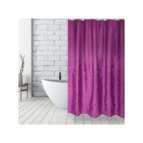 Rideau de douche Polyester 180x200cm Violet  Anneaux inclus MSV