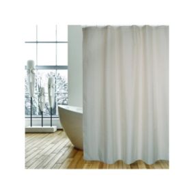 Rideau de douche Polyester BERBERA 180x200cm QUALITE PREMIUM Marron Beige  Anneaux inclus MSV