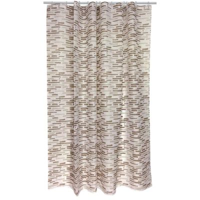 Rideau de douche Polyester BRIQUE 180x200cm Beige  Anneaux inclus MSV