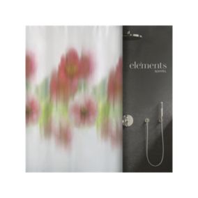 rideau de douche Polyester FIOR 120x200cm Motis fleurs Elements by Spirella