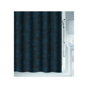 Rideau de douche Polyester GEORGES 180x180cm Petrol Spirella