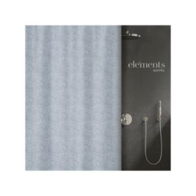 rideau de douche Polyester ILO 120x200cm Bleu Denim Elements by Spirella