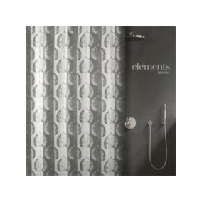 rideau de douche Polyester LEF 120x200cm Taupe Elements by Spirella