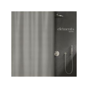 rideau de douche Polyester MERA 120x200cm Gris Elements by Spirella