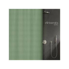 rideau de douche Polyester MERA 180x180cm Vert Elements by Spirella