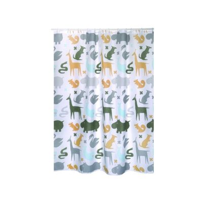 Rideau de douche Polyester NOE 180x200cm QUALITE PREMIUM Multicolor  Anneaux inclus MSV
