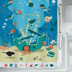 Rideau de douche Polyester PIRATES 180x200cm Spirella