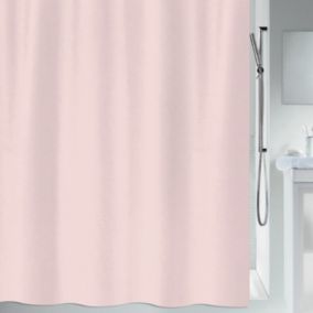 Rideau de douche Polyester PRIMO 180x180cm Rose Clair Spirella