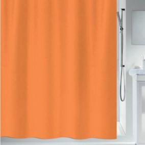 Rideau de douche Polyester PRIMO 180x200cm Orange clair Spirella