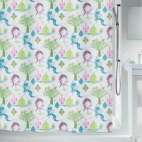 Rideau de douche Polyester PRINCESS 180x200cm Multicolr Spirella