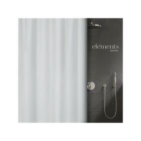 rideau de douche Polyester PURE 120x200cm Blanc Elements by Spirella