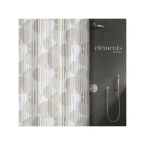 rideau de douche Polyester RAIO 120x200cm Beige Elements by Spirella