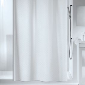 Rideau de douche Polyester RICCO 180x200cm Blanc Spirella