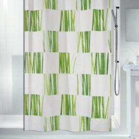 Rideau de douche Polyester SEAGRASS 240x180cm Vert Spirella