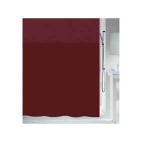 Rideau de douche Polyester URBANKO 120x200cm Rouge Spirella