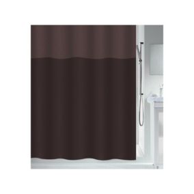 Rideau de douche Polyester URBANKO 180x200cm Marron Spirella