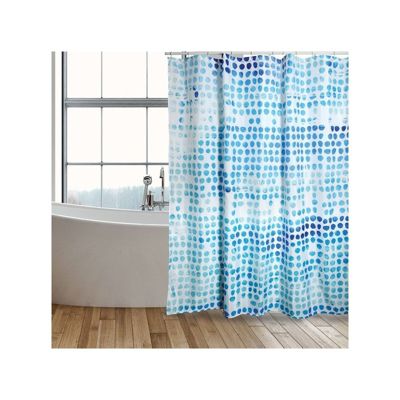Rideau de douche Polyester WATERCOLOR 180x200cm Bleu  Blanc  MSV