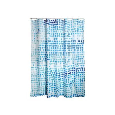 Rideau de douche Polyester WATERCOLOR 180x200cm Bleu  Blanc  MSV
