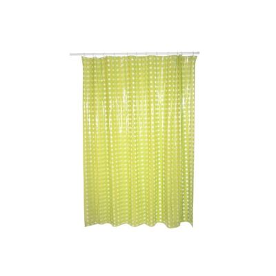 Rideau de douche PVC 180x200cm Vert  Anneaux inclus MSV