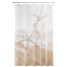 Rideau de douche sable Balka 180 x 200 cm GoodHome