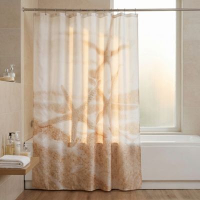 Rideau de douche sable Balka 180 x 200 cm GoodHome