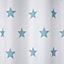 Rideau de douche tissu blanc décor étoilé 180 x 200 cm Crinnis