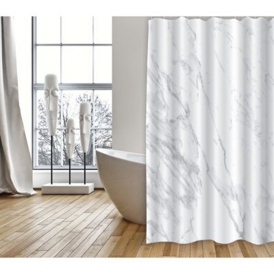 Roomture - rideau de douche - blanc - 120 x 200 cm