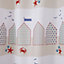 Rideau de douche tissu mutlicolore décor plage 180 x 200 cm Lago