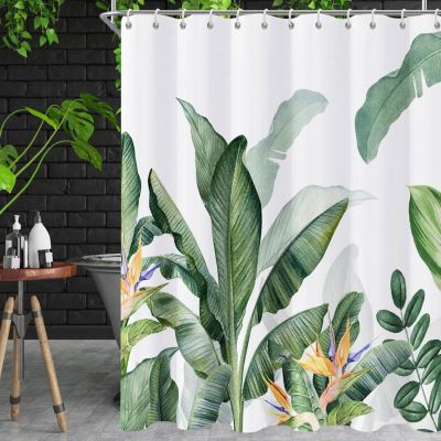 Rideau Douche Vgzsyomqib Motif Jungle - 180x180 Cm, Anti-Moisissure, Polyester Imperméable, 12 Anneaux