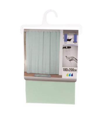Rideau de douche Vert amande 180 x 200 cm