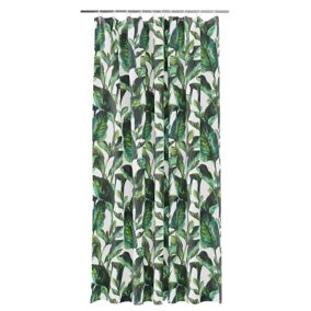 Rideau de douche vert feuille Buri 180 x 200 cm GoodHome