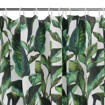 Rideau de douche vert feuille Buri 180 x 200 cm GoodHome